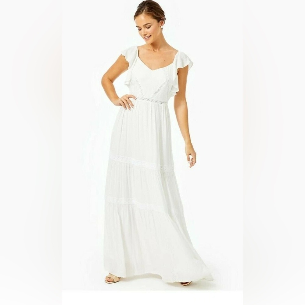Lilly Pulitzer Ivie Maxi Dress Resort White